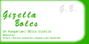 gizella bolcs business card